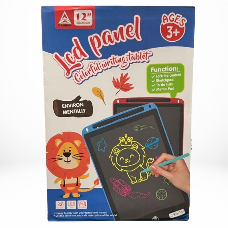 Multi-Color LCD Writing Tablet | Premium Quality | Reusable Drawing & Note-Taking Tool for Kids | Random Colors