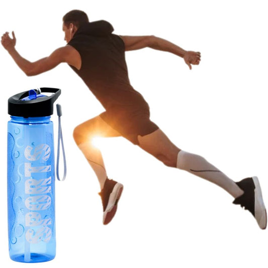 Stylish Water Sport Bottle 1000ml with Straw | Leakproof BPA-Free Hydration Bottle for School, Gym & Travel