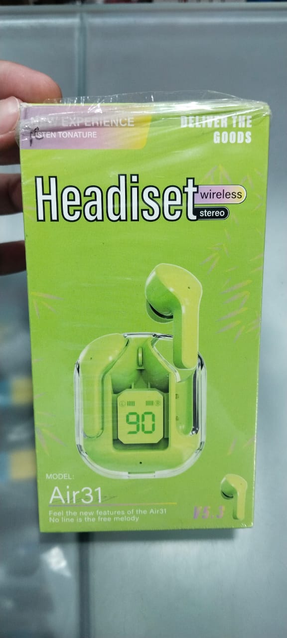 Air31 earbuds transparent charging case