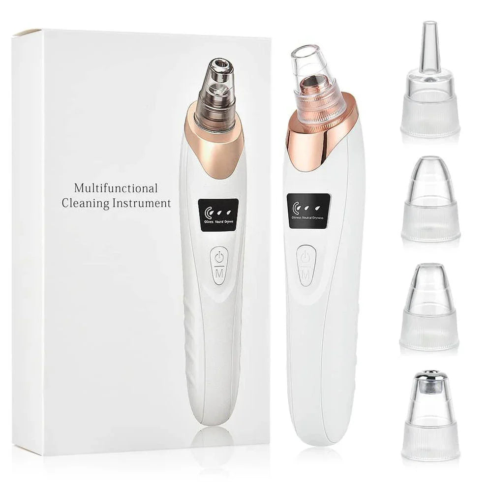 5 in 1 Blackhead Remover Machine Rechargeable | Face Vacuum Derma Suction With 5 Heads