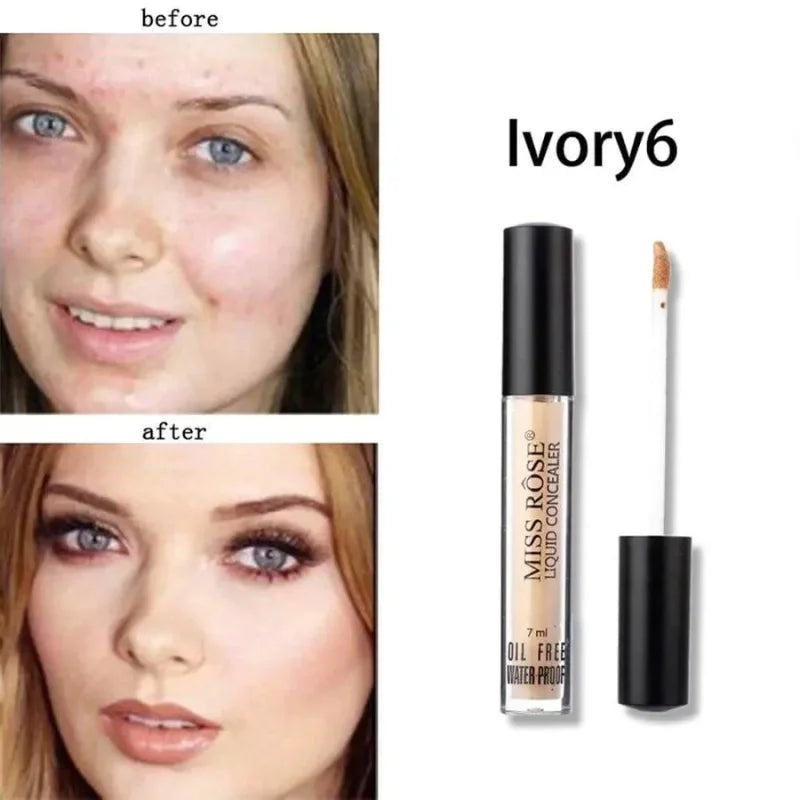 MISS ROSE Liquid Concealer | Waterproof High-Coverage Formula (5ml)