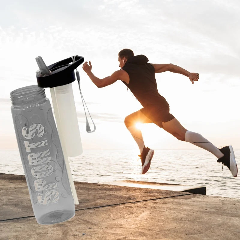 Stylish Water Sport Bottle 1000ml with Straw | Leakproof BPA-Free Hydration Bottle for School, Gym & Travel