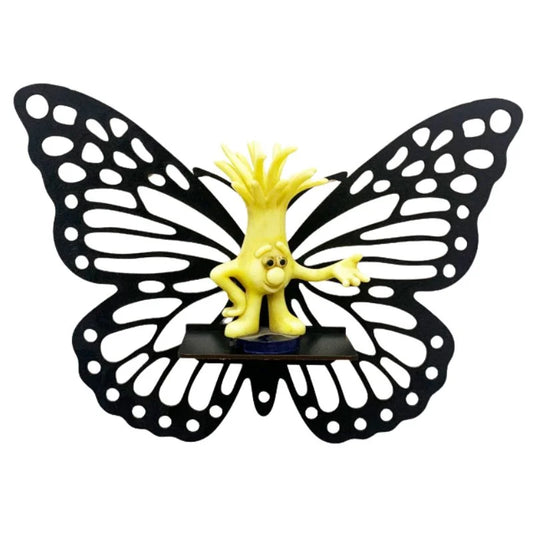 Wooden Butterfly Wall Shelf | Laser Cut MDF Wall Art Decor | Decorative Floating Shelf & Candle Holder | pack of 3