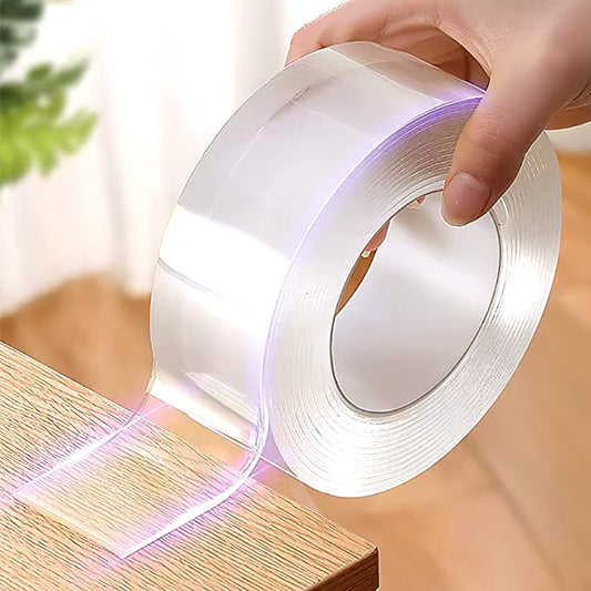 Nano Gel Grip Tape – 5M Double-Sided Transparent Nano Tape | Washable, Reusable & Traceless