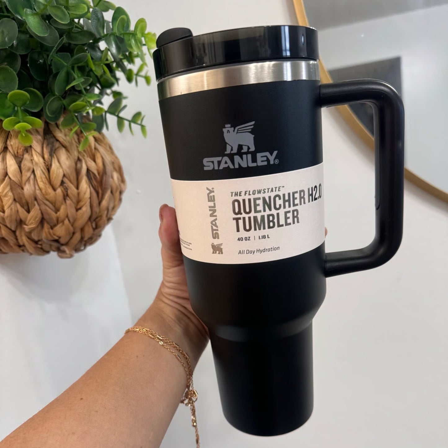 Stanley 40 Oz Stainless Steel Tumbler | Leak-Proof Vacuum Insulated Travel Mug | Hot & Cold