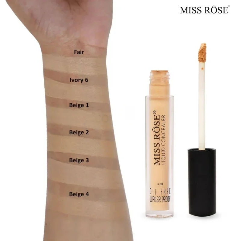 MISS ROSE Liquid Concealer | Waterproof High-Coverage Formula (5ml)