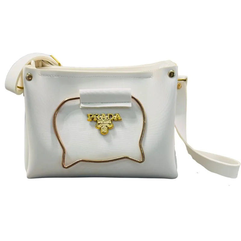 Elegant Cat Handle Handbag for Girls & Ladies | Stylish Shoulder & Crossbody Bag with Gold Accents | Adjustable Strap