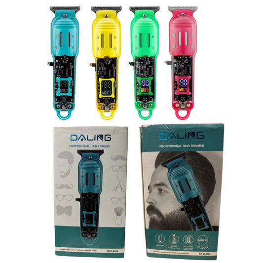 Transparent LCD Electric Hair Trimmer | USB Rechargeable | Professional Grooming