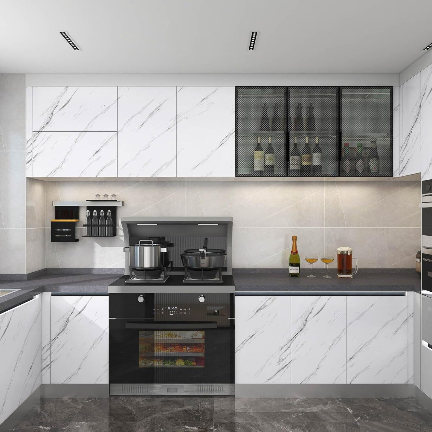 Marble Sheet Sticker | Waterproof Self-Adhesive PVC Wallpaper for Furniture Walls