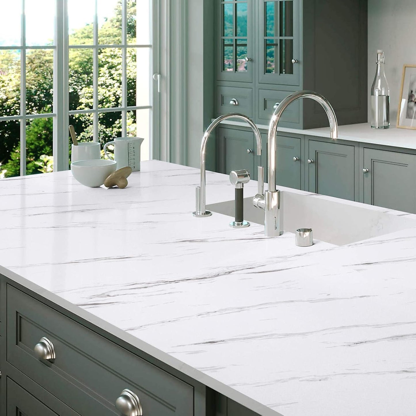 Marble Sheet Sticker | Waterproof Self-Adhesive PVC Wallpaper for Furniture Walls