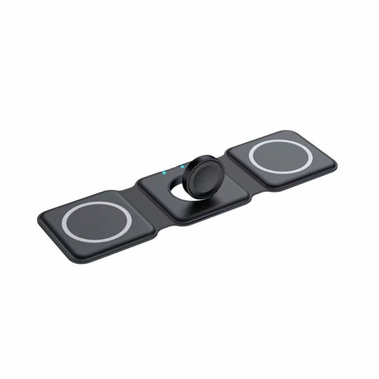 3-in-1 Foldable Magnetic Wireless Charger 15W Charging Station for iPhone Apple Watch and AirPods