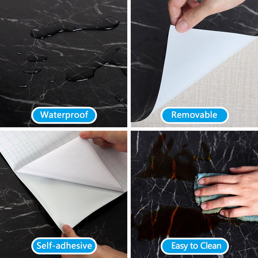 Marble Sheet Sticker | Waterproof Self-Adhesive PVC Wallpaper for Furniture Walls