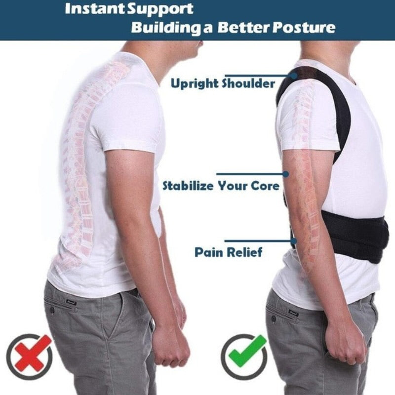 Posture corrector belt adjustable straps