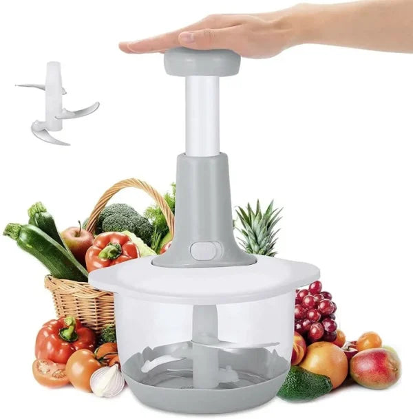 Manual Hand Push Chopper & Multifunctional Mixer | Vegetable Chopper, Meat Grinder, and Baby Food Maker