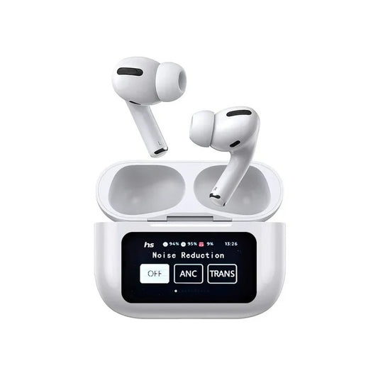 A9 Pro ANC Bluetooth 5.4 Wireless Earbuds with Smart Screen and Active Noise Cancellation