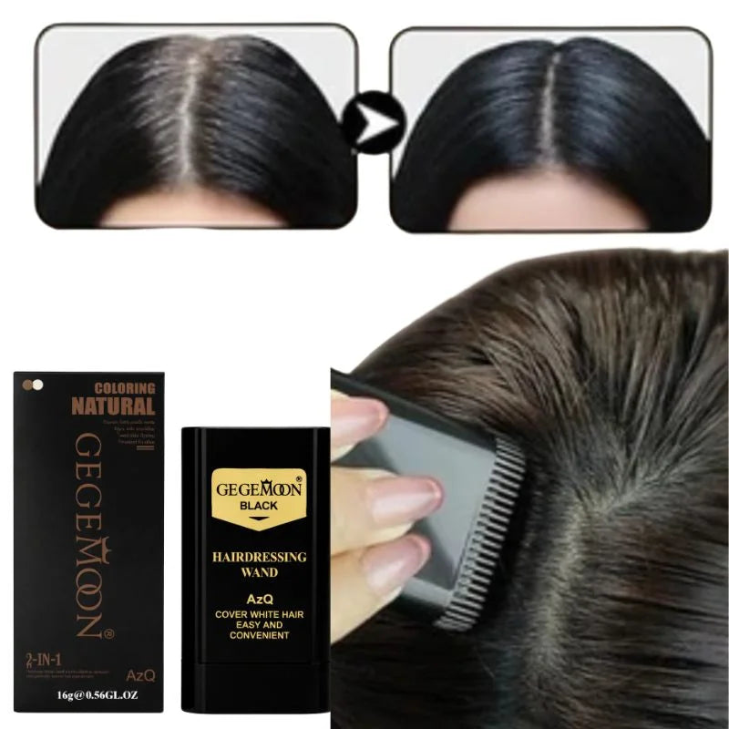 Temporary Hair Color Stick | Long-Lasting Gray Coverage Hair Touch-Up Wand (20g)