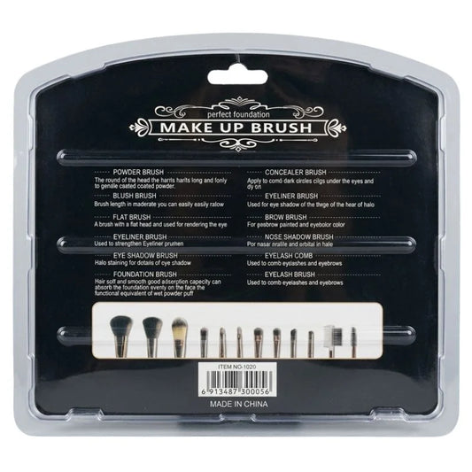 Mac Beauty Makeup Brush Set – 12-Piece Professional Makeup Tool Kit | Soft, High-Quality Synthetic Bristles