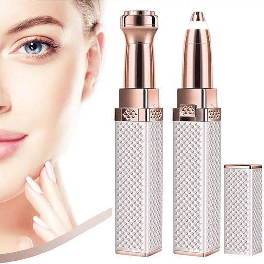 2-in-1 Flawless Facial Hair Remover & Eyebrow Trimmer | USB Rechargeable, Painless & Portable