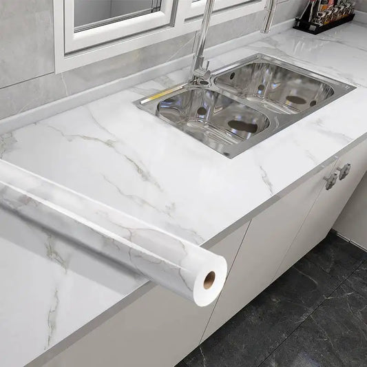 Marble Sheet Sticker | Waterproof Self-Adhesive PVC Wallpaper for Furniture Walls