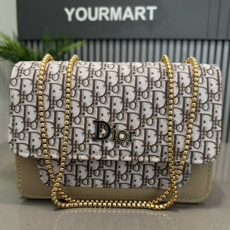 Dior Oblique Canvas & Leather Flap Clutch | Luxury Designer Handbag for Women