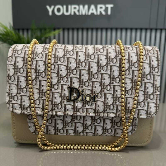 Dior Oblique Canvas & Leather Flap Clutch | Luxury Designer Handbag for Women