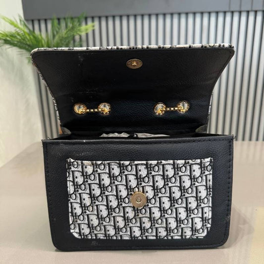 Dior Oblique Canvas & Leather Flap Clutch | Luxury Designer Handbag for Women