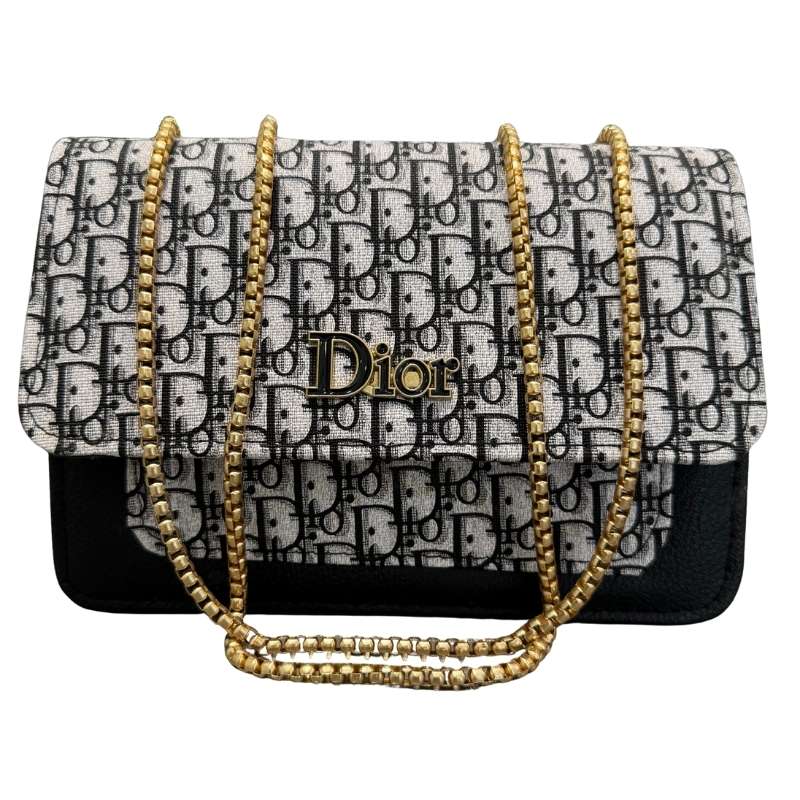 Dior Oblique Canvas & Leather Flap Clutch | Luxury Designer Handbag for Women