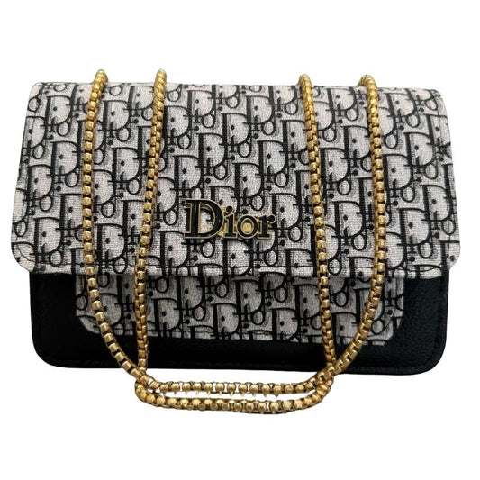 Dior Oblique Canvas & Leather Flap Clutch | Luxury Designer Handbag for Women