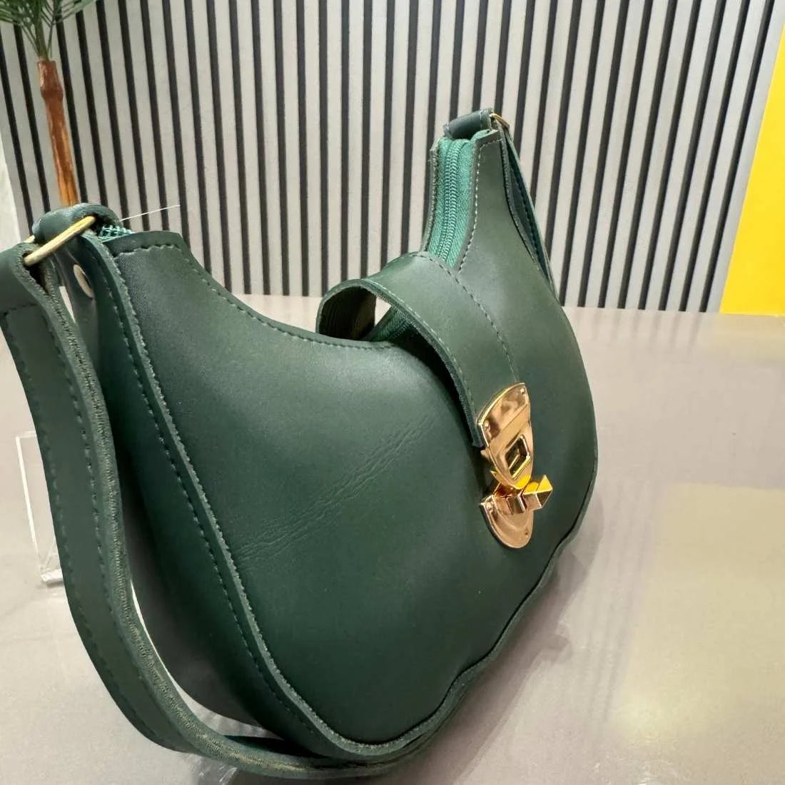 Crescent Leather Luxury Shoulder Bag for Women
