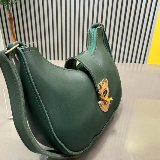 Crescent Leather Luxury Shoulder Bag for Women