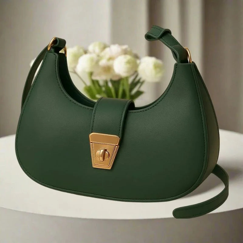 Crescent Leather Luxury Shoulder Bag for Women