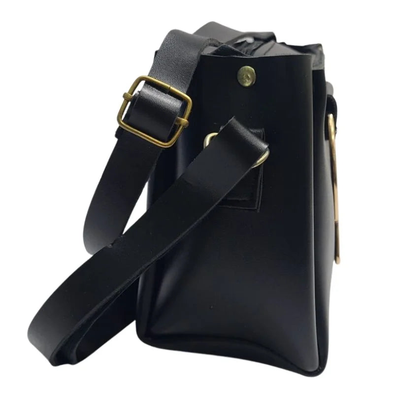 Elegant Cat Handle Handbag for Girls & Ladies | Stylish Shoulder & Crossbody Bag with Gold Accents | Adjustable Strap