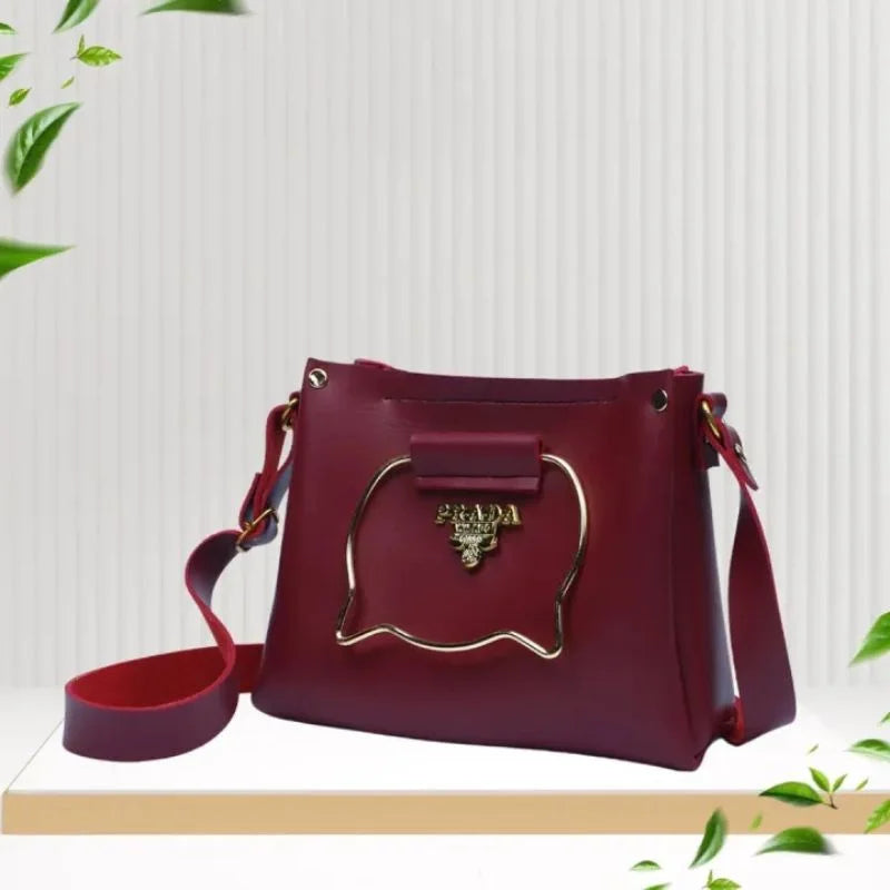 Elegant Cat Handle Handbag for Girls & Ladies | Stylish Shoulder & Crossbody Bag with Gold Accents | Adjustable Strap