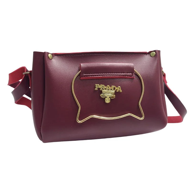 Elegant Cat Handle Handbag for Girls & Ladies | Stylish Shoulder & Crossbody Bag with Gold Accents | Adjustable Strap