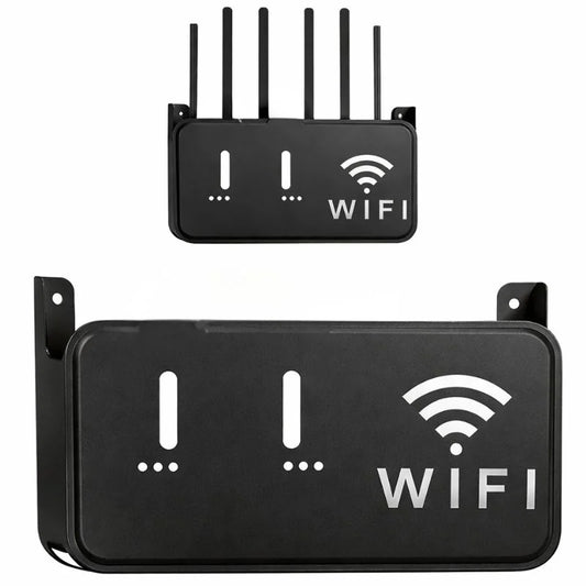 WiFi Router Storage Box & Wall Mount Shelf | Universal Cable Organizer | Space-Saving Holder for Modem, Set-Top Box & Smart Devices | Home & Office Use