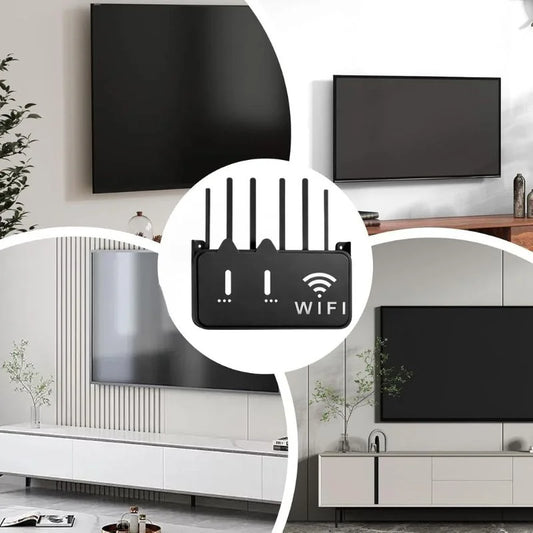 WiFi Router Storage Box & Wall Mount Shelf | Universal Cable Organizer | Space-Saving Holder for Modem, Set-Top Box & Smart Devices | Home & Office Use