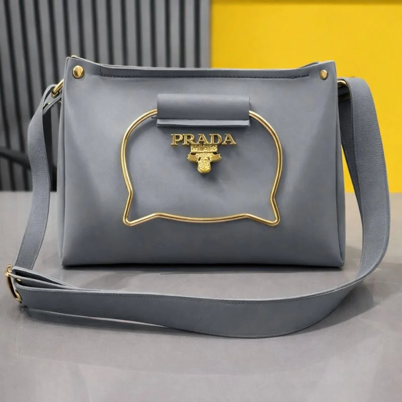 Elegant Cat Handle Handbag for Girls & Ladies | Stylish Shoulder & Crossbody Bag with Gold Accents | Adjustable Strap