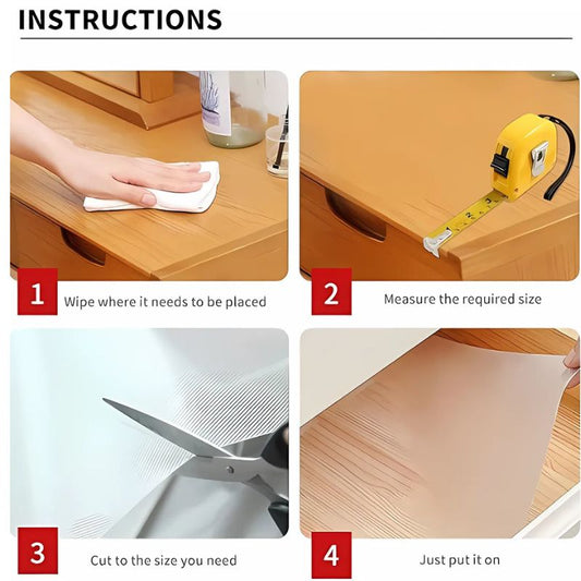 Anti-Slip Fridge & Shelf Mat | Waterproof Washable Liner for Kitchen Drawers & Cabinets
