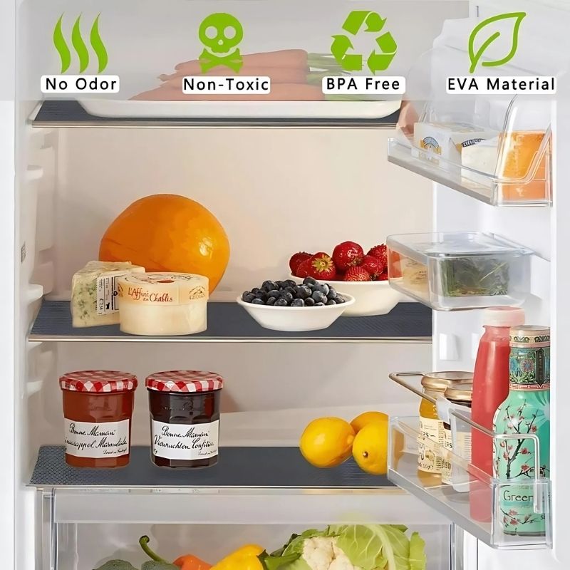 Anti-Slip Fridge & Shelf Mat | Waterproof Washable Liner for Kitchen Drawers & Cabinets