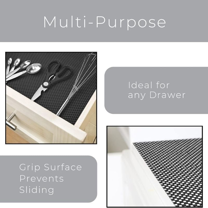Anti-Slip Fridge & Shelf Mat | Waterproof Washable Liner for Kitchen Drawers & Cabinets