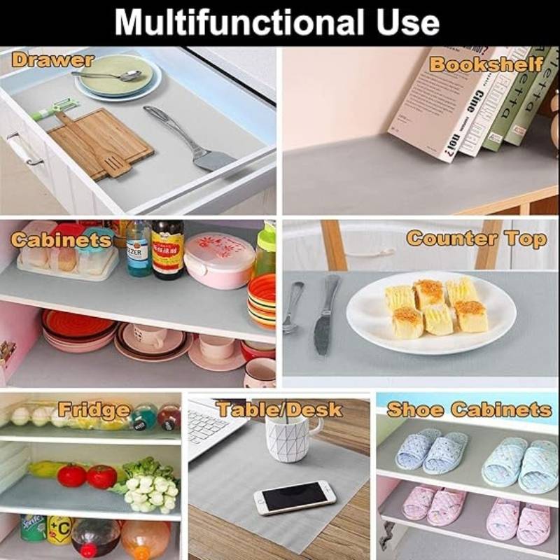 Anti-Slip Fridge & Shelf Mat | Waterproof Washable Liner for Kitchen Drawers & Cabinets