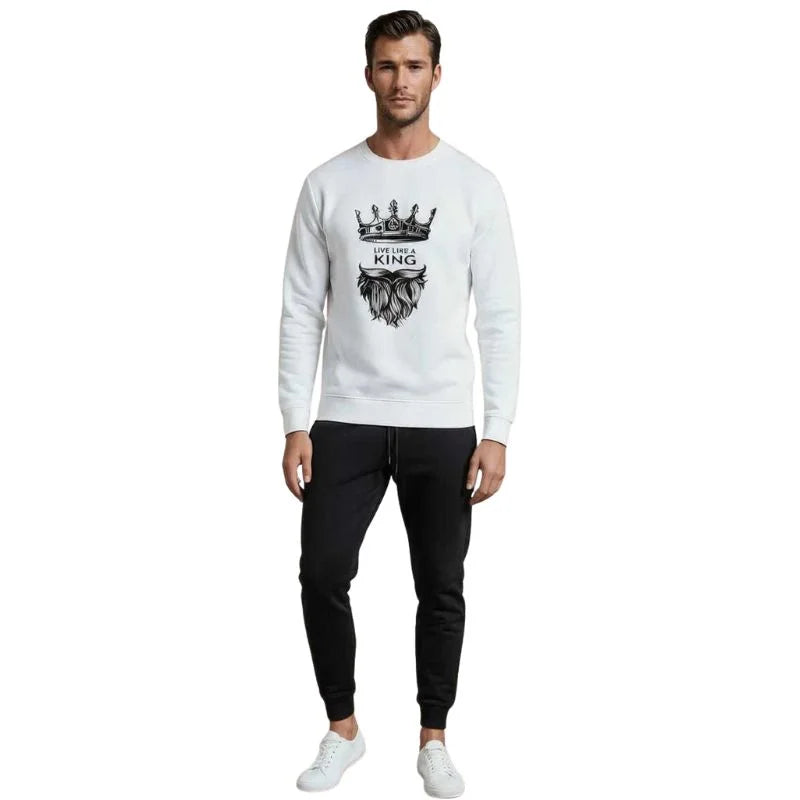 KING Printed Tracksuit Sweatshirt & Trouser | Warm & Comfortable Winter Wear