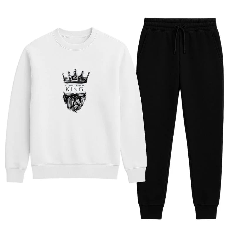 KING Printed Tracksuit Sweatshirt & Trouser | Warm & Comfortable Winter Wear