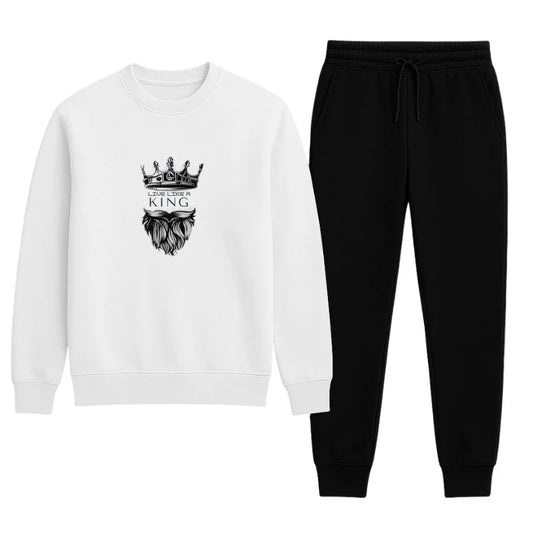 KING Printed Tracksuit Sweatshirt & Trouser | Warm & Comfortable Winter Wear