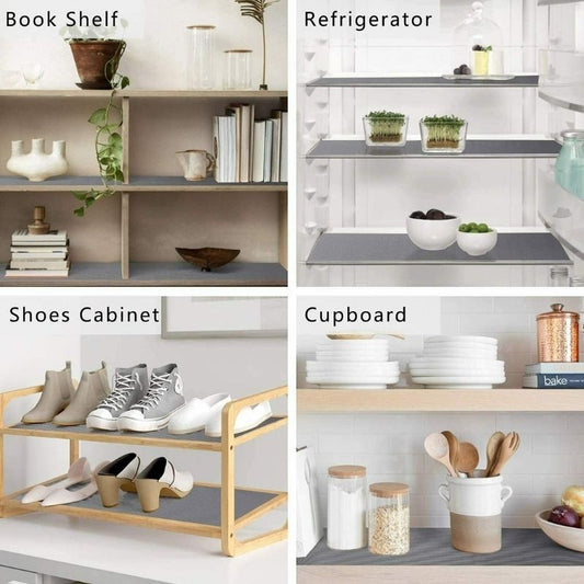 Anti-Slip Fridge & Shelf Mat | Waterproof Washable Liner for Kitchen Drawers & Cabinets