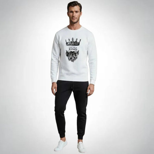 KING Printed Tracksuit Sweatshirt & Trouser | Warm & Comfortable Winter Wear