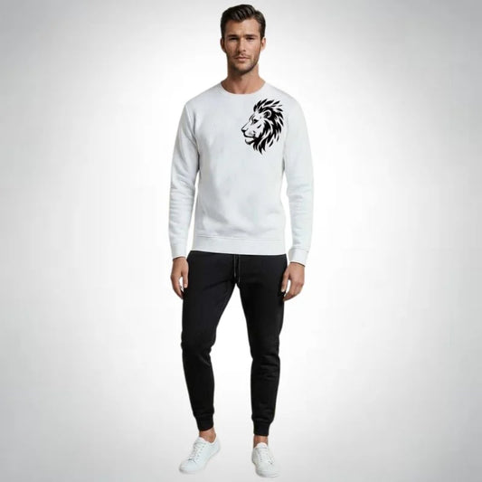 LION Printed Tracksuit Sweatshirt & Trouser | Warm & Comfortable Winter Wear