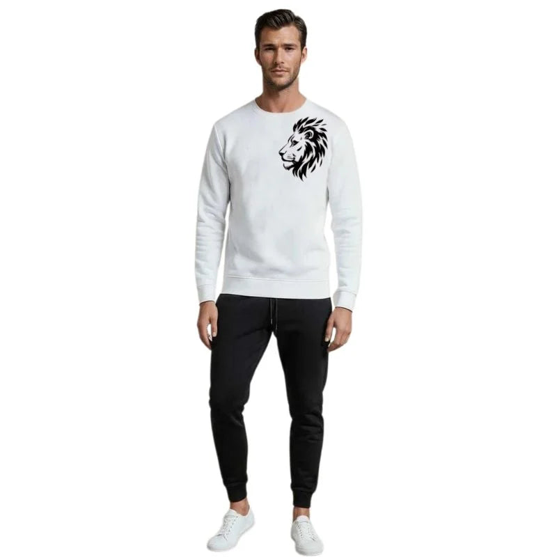 LION Printed Tracksuit Sweatshirt & Trouser | Warm & Comfortable Winter Wear