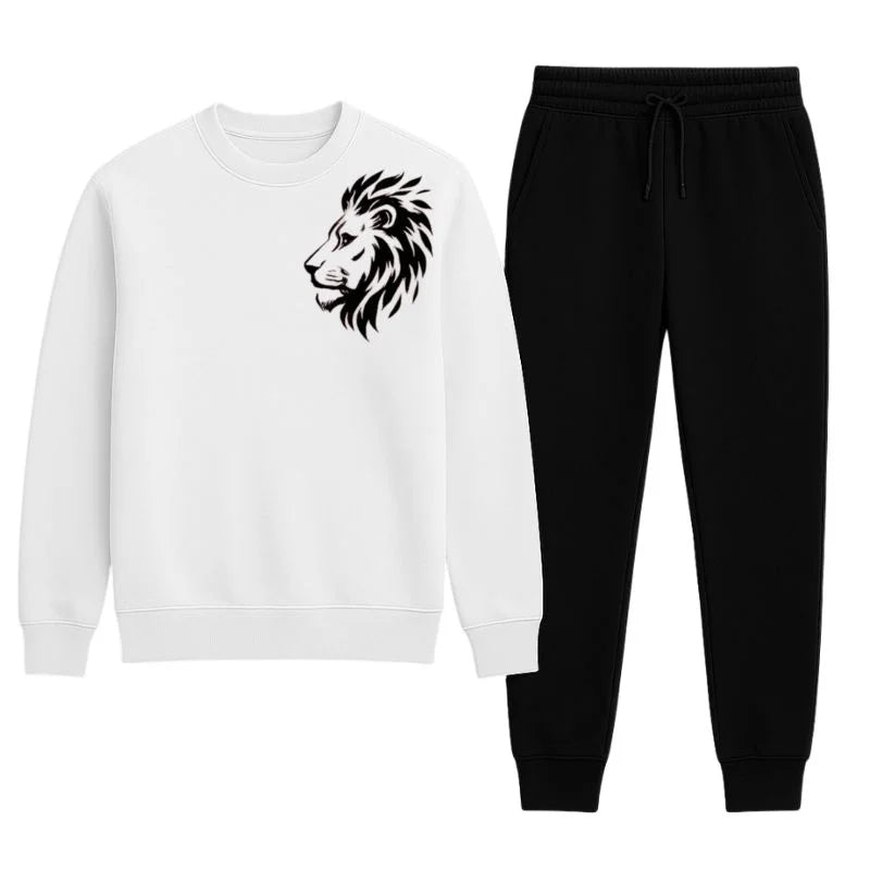 LION Printed Tracksuit Sweatshirt & Trouser | Warm & Comfortable Winter Wear