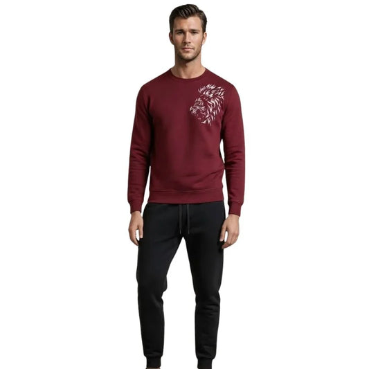 LION Printed Tracksuit Sweatshirt & Trouser | Warm & Comfortable Winter Wear